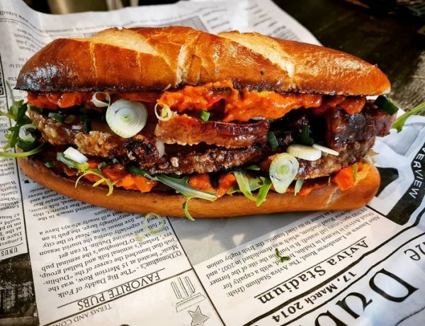 Pork Belly Chili Onion Sandwich